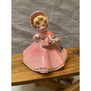 Josef Originals "May" Birthday Doll Figure 1963 Birthday Doll Series Pink Dress